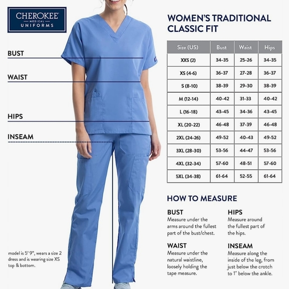 Cherokee Professionals Women Scrubs Lab Coats 32" Snap Front 1369 - Picture 2 of 8